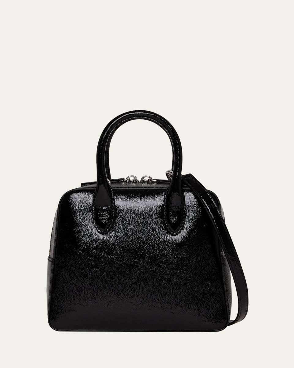 The Flight Patent Leather Top-Handle Bag